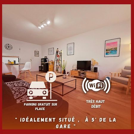 Appartement Cosy Proche Gare - Fibre Optique Et Parking アングレーム エクステリア 写真